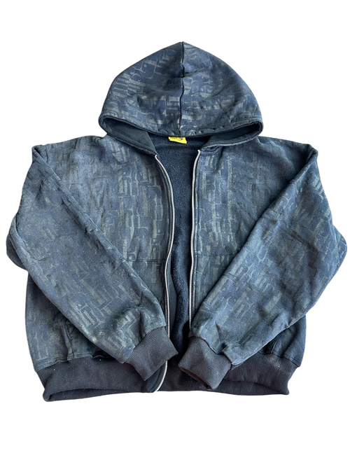 BLACK LICORICE “FIOR” ZIP-UP