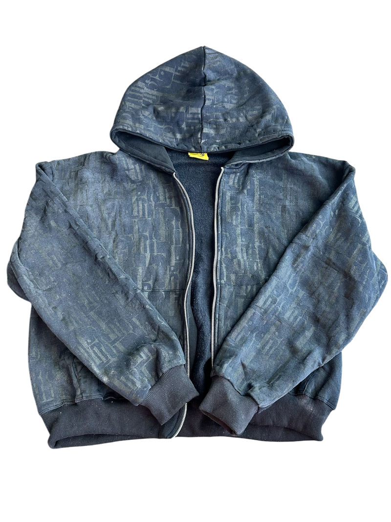 BLACK LICORICE “FIOR” ZIP-UP