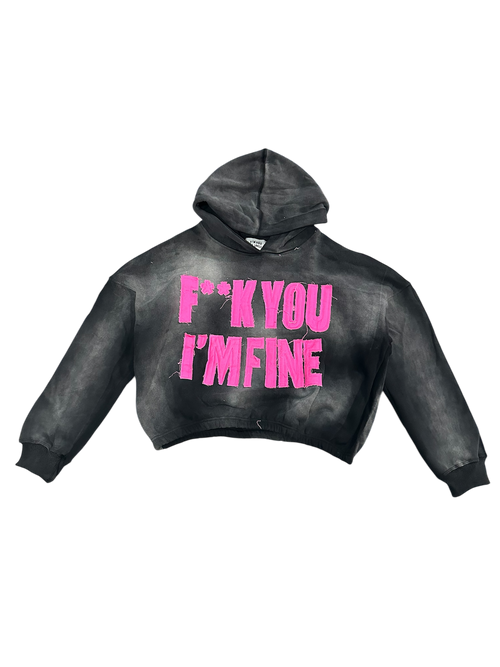 BLACK “F!!K U” HOODIE