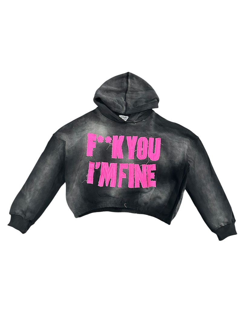BLACK “F!!K U” HOODIE
