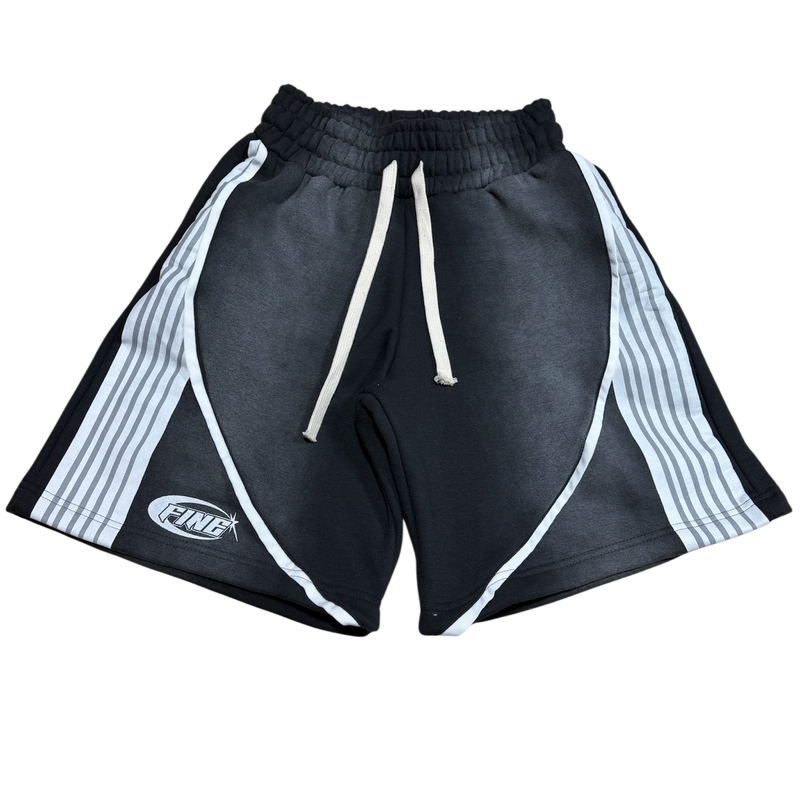 "Black Licorice" Fine Racer Sweatshorts