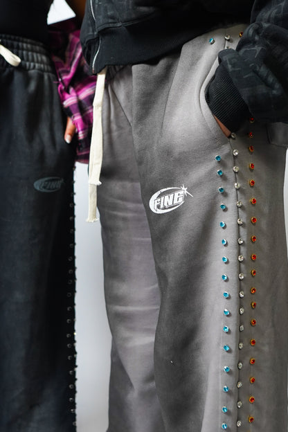 "SMOKE" FINE SHYT GEMSTONE SWEATPANTS