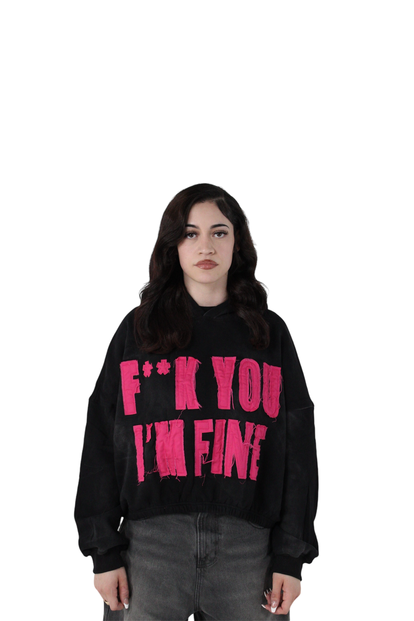 BLACK “F!!K U” HOODIE