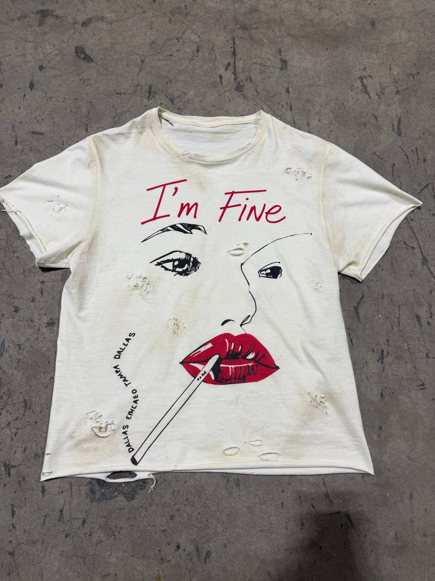 "Im Fine" Smoke Tee