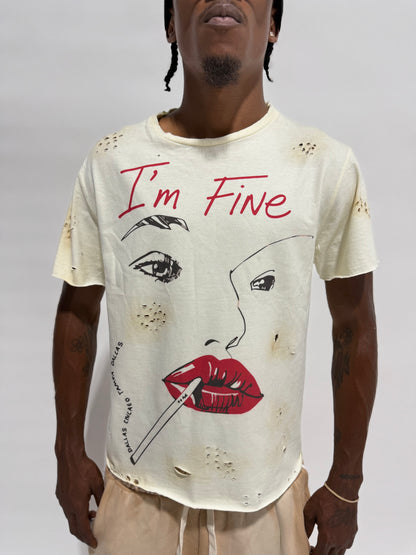 "Im Fine" Smoke Tee