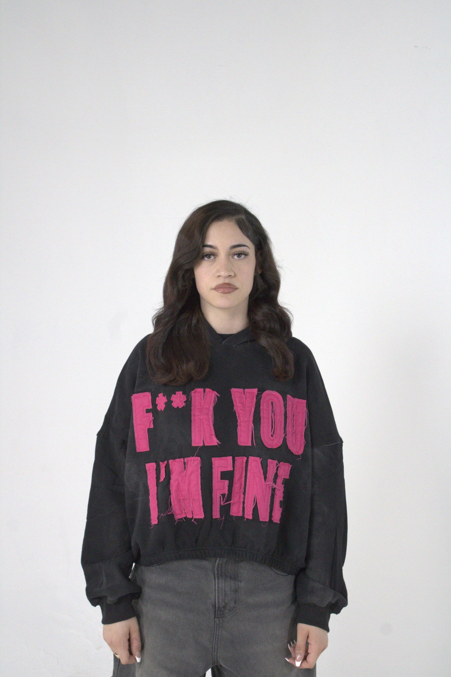 BLACK “F!!K U” HOODIE