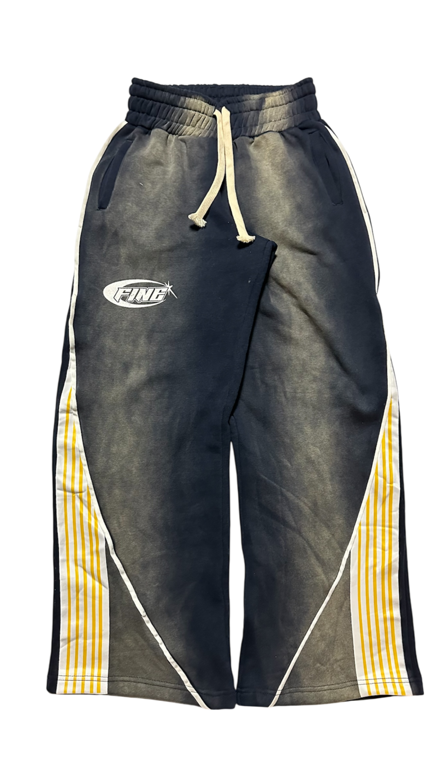 Navy Fine "Racer" Sweatpants
