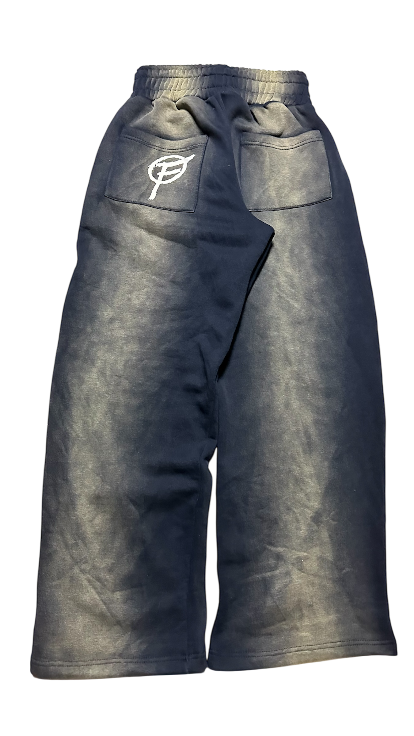 Navy Fine "Racer" Sweatpants