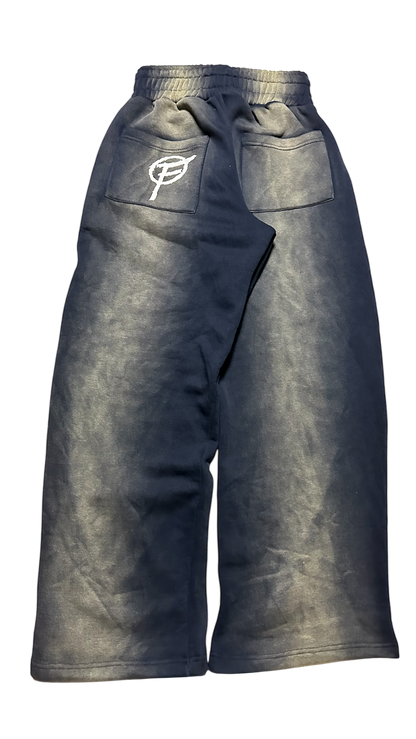 Navy Fine "Racer" Sweatpants