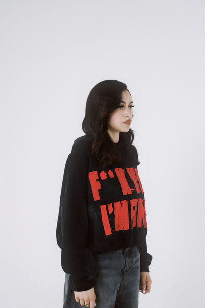 BLACK “F!!K U” HOODIE